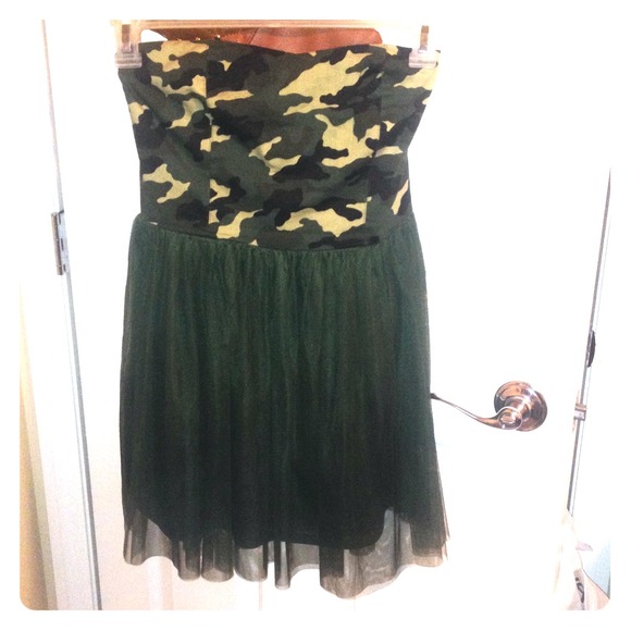 Army fatigue mini w/ tutu bottom half