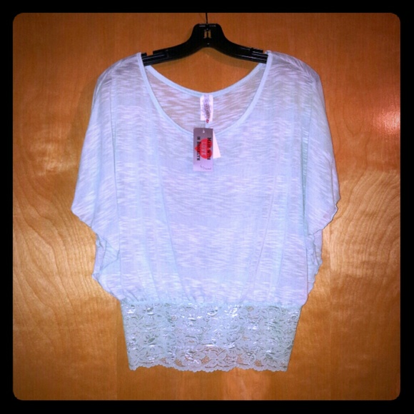 Lace bottom band Top