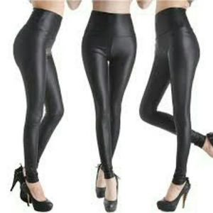Faux Leather High Waist Leggings