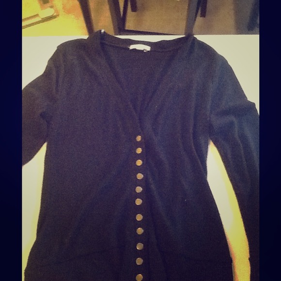 Black sweater cardigan style