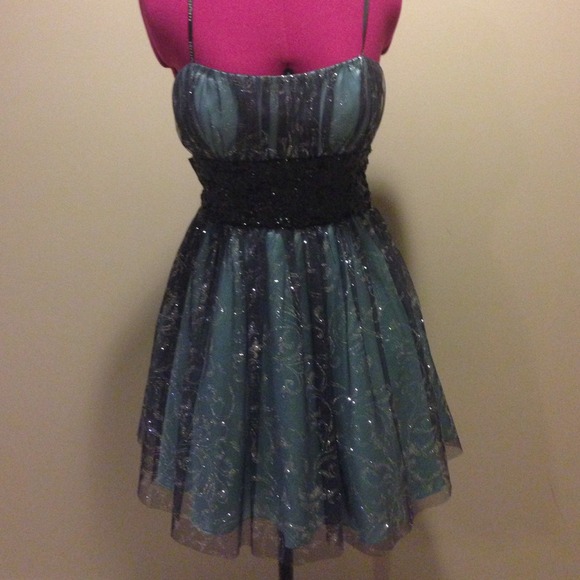 Baby Blue, Sparkled Formal Dress - Picture 1 of 3