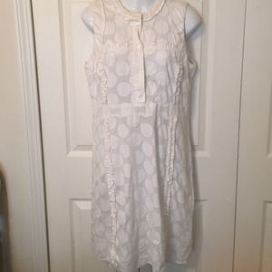 Lovely white cotton Tory Burch Dress size 12 guc
