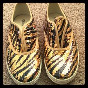 Sequin tennis shoes