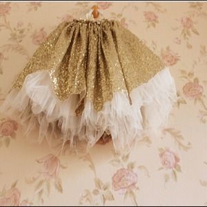 Kids Gold Sequin Skirt