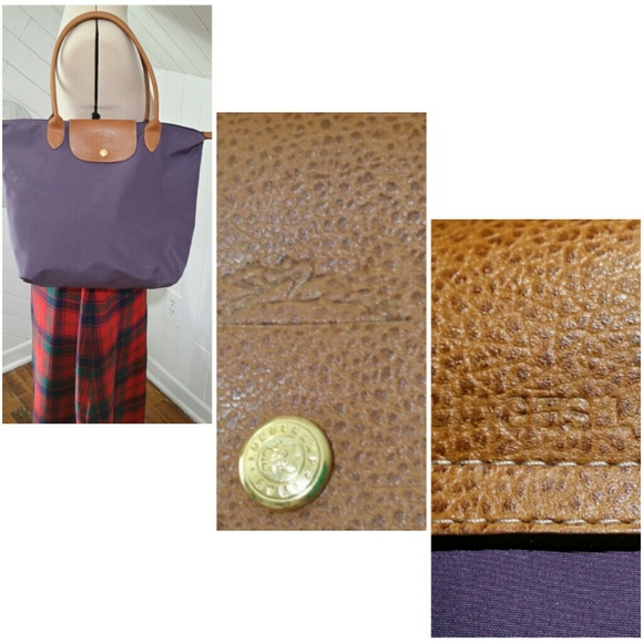Longchamp  shopping bag in deep purple
