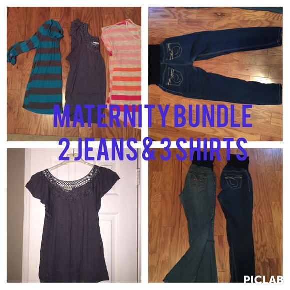 Maternity - 2 jeans & 3 shirts