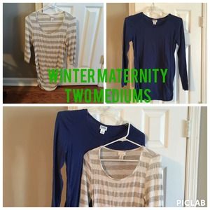 Maternity two long sleeve shirts