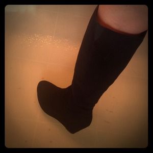 Candies wedge knee high boots size 8
