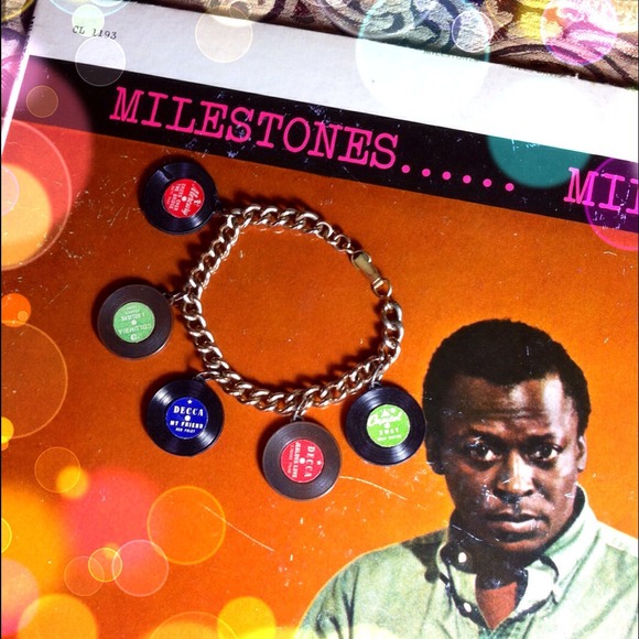 Rare 1950's mini 45 rpm records bracelet