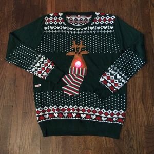 NWOT Men's UGLY CHRISTMAS SWEATER sz XL Reindeer