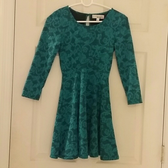 Cute Blueish - green Floral Dress Size S