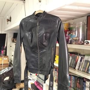 Express Faux leather black jacket