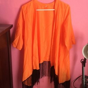 Orange and black kimono