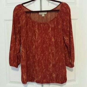 Micheal Kors blouse elastic bottom