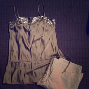 Express silver & sequins top