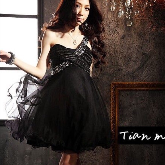 💖One-shoulder black dress✨ - Picture 9 of 9