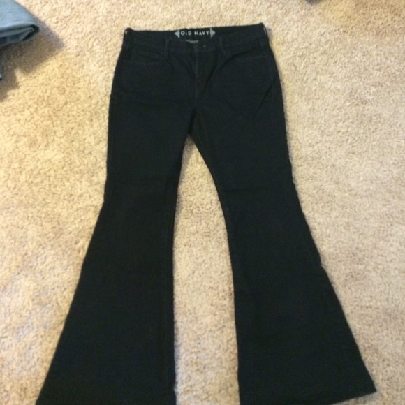 Old navy black flare bottom jeans