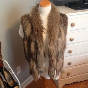 Fur Vest! Rabbit & Racoon- Gorgeous!