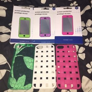 iPhone 5/5S screen protector & case bundle.
