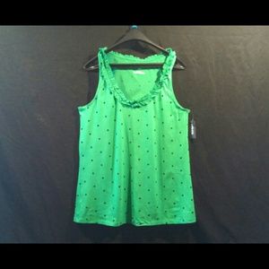 Adorable Polka Dot Ruffle Tank