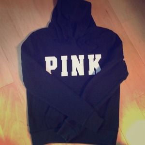 Pink by VS black pullover hoodie