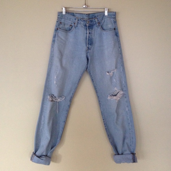 Vintage Distressed Levi's 501 Boyfriend Jeans