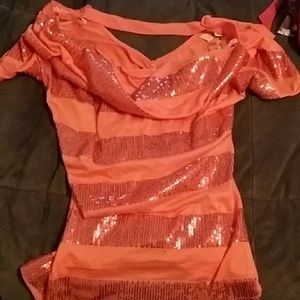 Sequined orange shirt by Daytrip!!