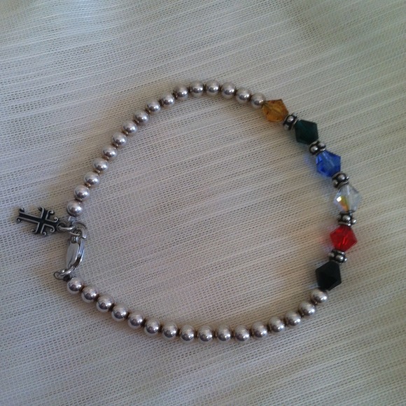 Sterling Silver Bead Bracelet 925
