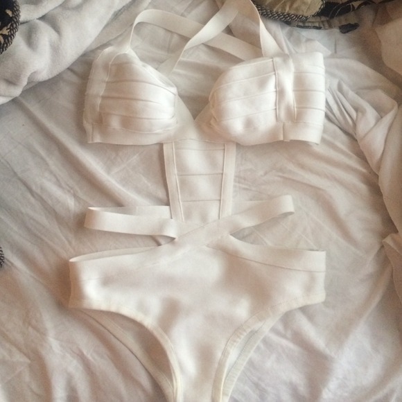 Size small White bandage swimsuit