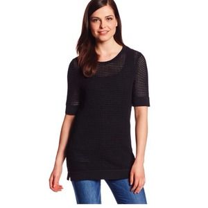 Calvin Klein short-sleeved modern stitch sweater
