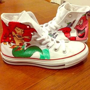 little mermaid converse shoes