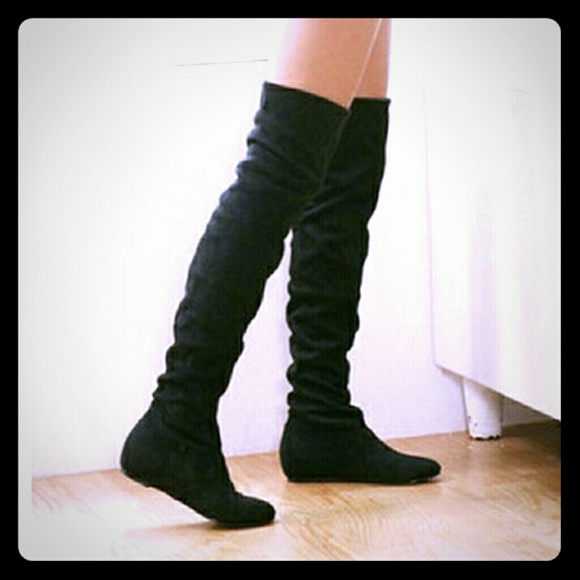 Black Knee High Boots