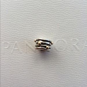 Retired pandora two toned charm