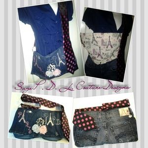 Handmade Recycled Jean Bag