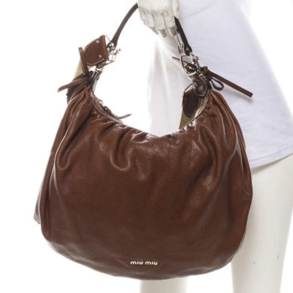 SOLD Miu Miu Leather hobo - Picture 2 of 4