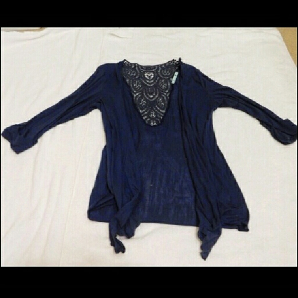 Navy blue top and burnt orange top