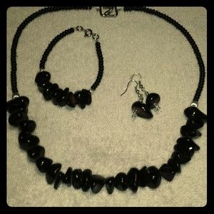 Quartzite 3-piece jewelry set