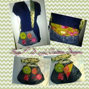 Handmade Recycled Jean Bag