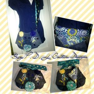 Handmade Recycled Jean Bag