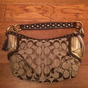 Coach Metallic Signature Hobo-On Hold
