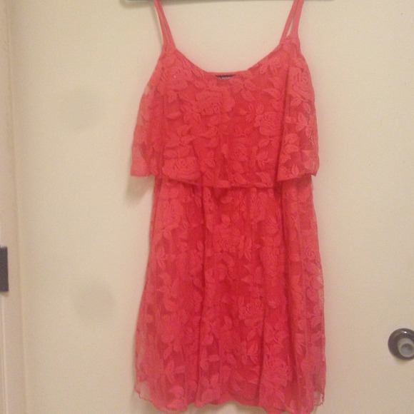 Coral Lace Dress