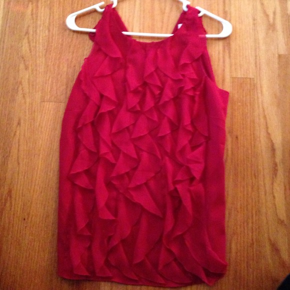Red/Burgundy Ann Taylor Loft top - Picture 1 of 4