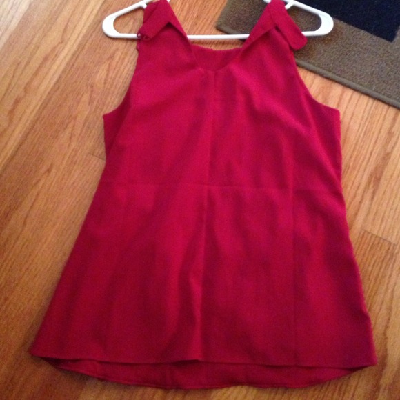 Red/Burgundy Ann Taylor Loft top - Picture 3 of 4