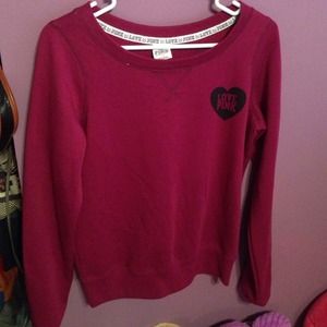 Vs pink crew neck sweater