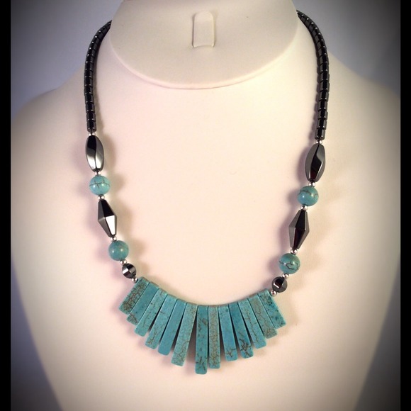 Turquoise & Hematite Necklace