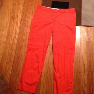 Orange straight leg Jcrew pants