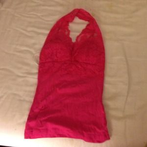 pink Lacey halter top