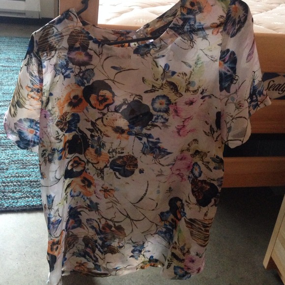 Floral sheer top