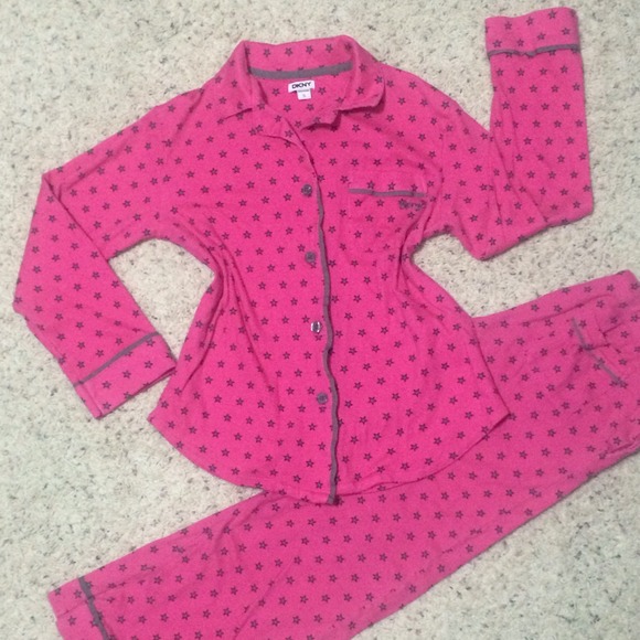 DKNY Pink and Grey Star Pajamas