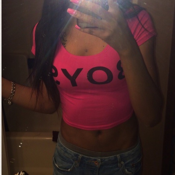 "BOYS" Crop Tee